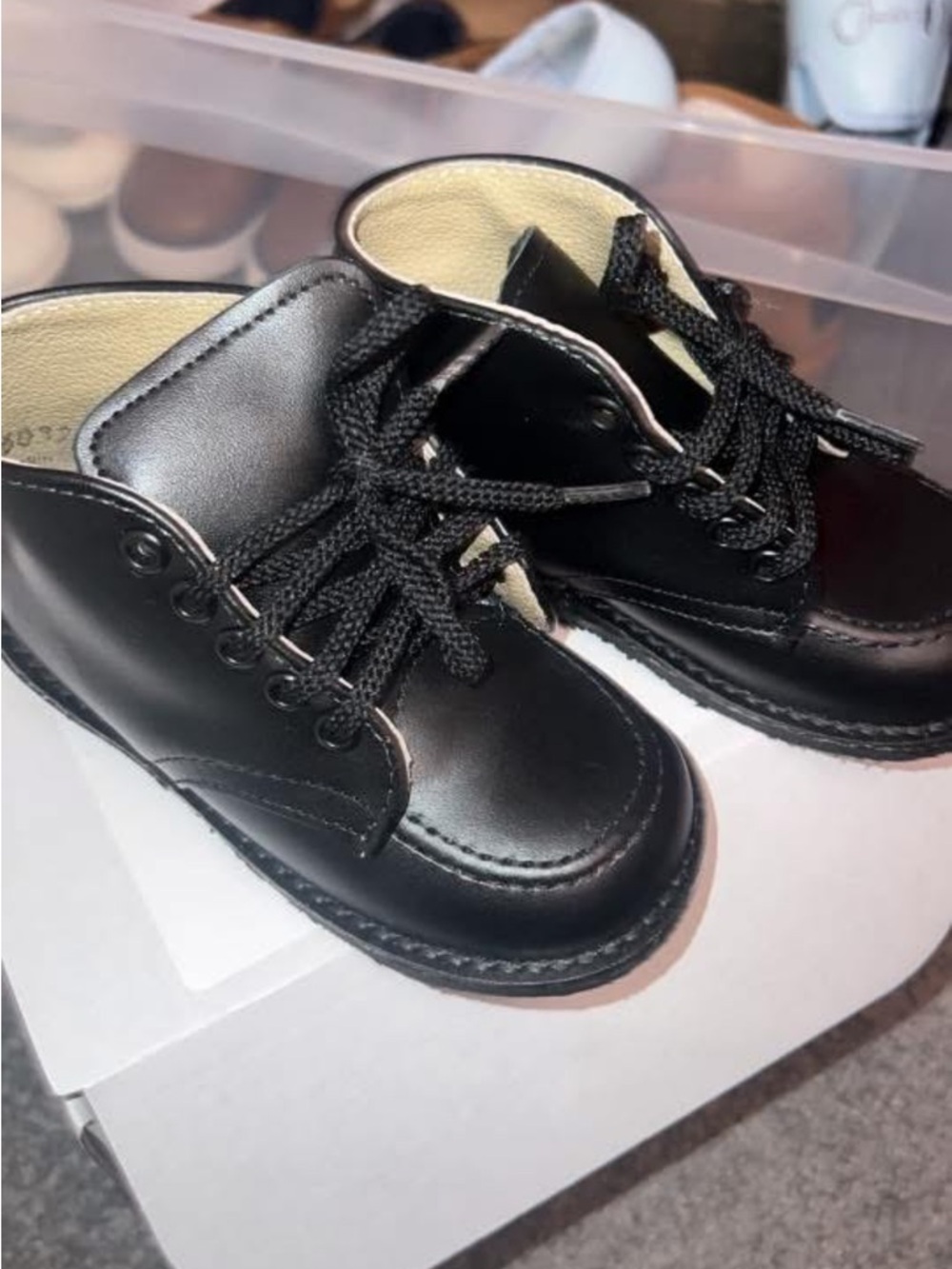 Zimmerman Shoes Classic Black Kids Lace-Up Dress Shoes